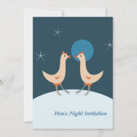 Hens Night Party Funny Chicken Moon