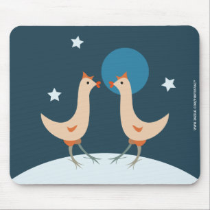 Hens Night Party Funny Chicken Moon Mouse Pad