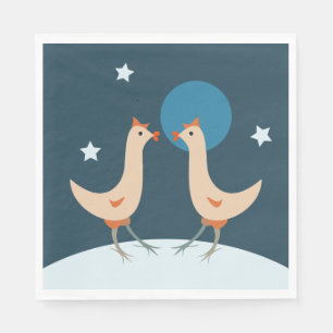 Hens Night Party Funny Chicken Moon Napkin