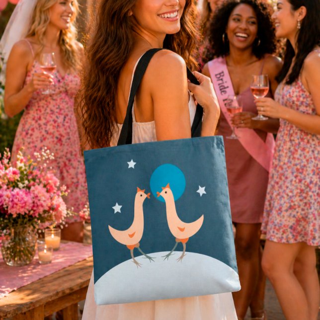 Hens Night Party Funny Chicken Moon Tote Bag (Creator Uploaded)