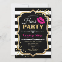 Hens Party - Black Pink Gold