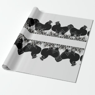 Hens~Silhouette  Wrapping Paper