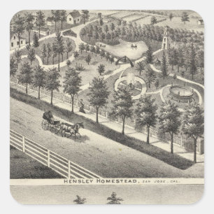 Hensley, Beans residences Square Sticker