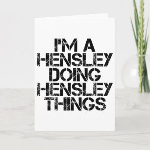 Hensley Funny Surname Family Tree Birthday Reunion Card
