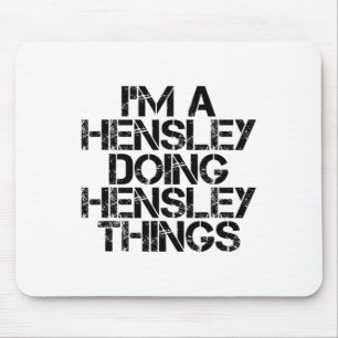 Hensley Funny Surname Family Tree Birthday Reunion Mouse Pad