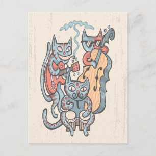 Hep Cat Band Postcard