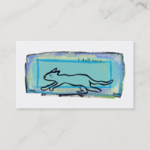 Hep cat cool modern hipster fun art - I Don't Care Business Card