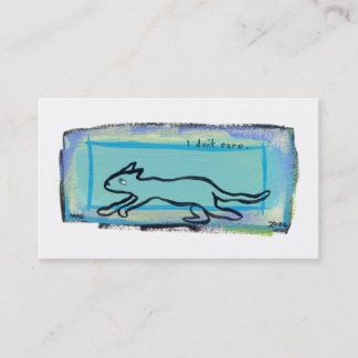 Hep cat cool modern hipster fun art - I Don't Care Business Card