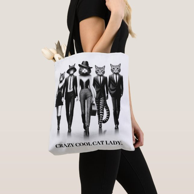 Hep Cat Runway Models Walking the Catwalk Tote Bag (Close Up)