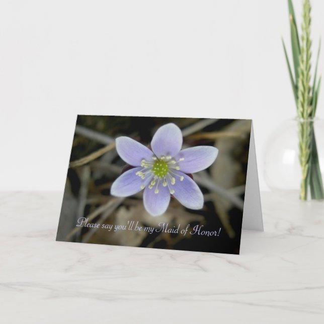 Hepatica Maid of Honour Request Card (Front)
