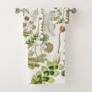 Hepaticae Lebermoose by Ernst Haeckel Bath Towel Set