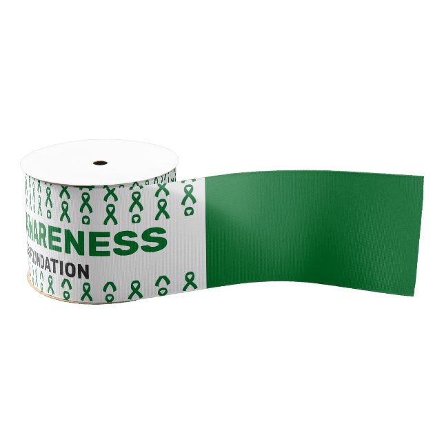 Hepatitis B Awareness Pattern Ribbon Grosgrain Ribbon (Spool)