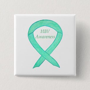 Hepatitis B (HBV) Jade Awareness Angel Ribbon Pin