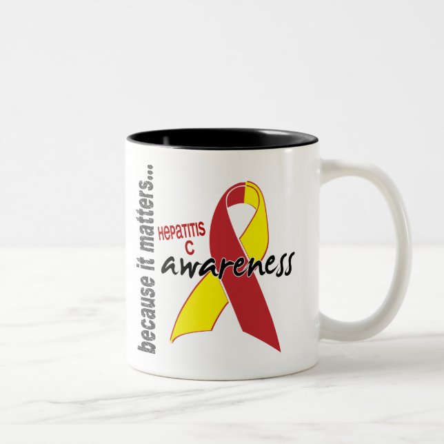 Hepatitis C Awareness Two-Tone Coffee Mug (Right)
