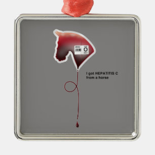 Hepatitis C Metal Ornament