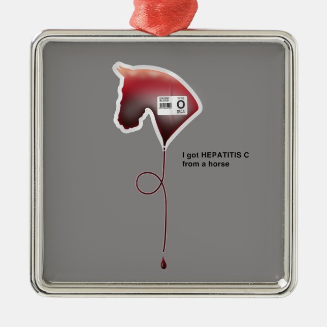 Hepatitis C Metal Ornament (Front)