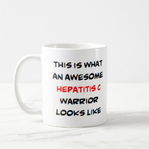 hepatitis c warrior, awesome coffee mug