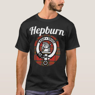 Hepburn Clan Scottish Name Coat Of Arms Tartan T-Shirt