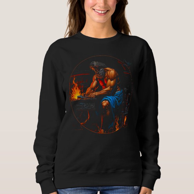 Hephaestus Greek Mythology God of Fire Sweatshirt (Front)