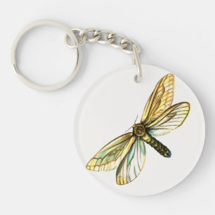 Hepialus humuli female - Ghost Moth or Ghost Swift Key Ring