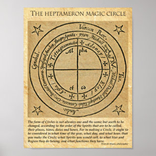 HEPTAMERON MAGICK CIRCLE POSTER