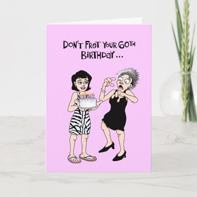 Her 60th Birthday Greeting Card (Front)