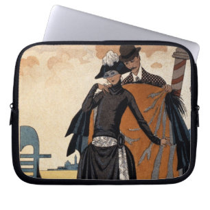 Her and Him, Fashion Illustration, 1921 (pochoir p Laptop Sleeve
