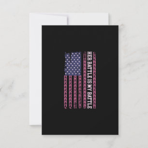 her battle is my battle, design for breast cancer invitation