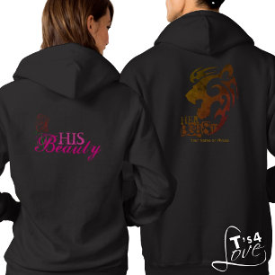 Her Beast & His Beauty – Fun Couples Matching Hoodie