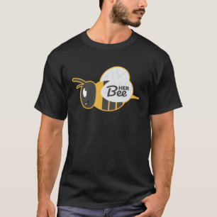 Her Bee His Honey Couple Matching Valentine's Day T-Shirt