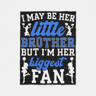 Her Biggest Fan Cheer Brother Of A Cheerleader Bro Fleece Blanket