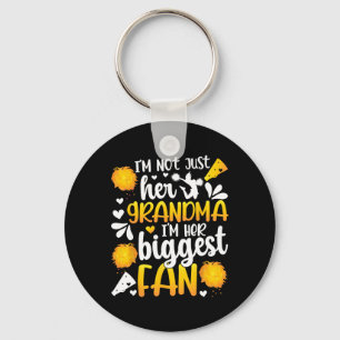 Her Biggest Fan Cheer Grandma Of A Cheerleader Gra Key Ring