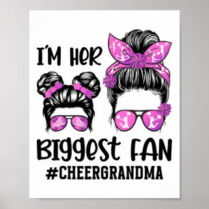 Her Biggest Fan Cheer Grandma Of A Cheerleader Gra Poster