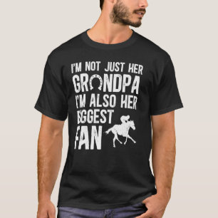 Her Biggest Fan Horse Show Grandpa Equestrian Gran T-Shirt