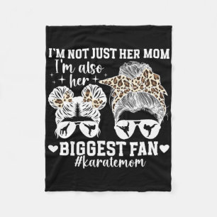 Her Biggest Fan Karate Mum Karate Mother Karate Ma Fleece Blanket