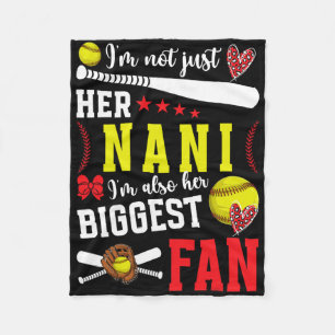 Her Biggest Fan Softll Nani Of A Softll Player Nan Fleece Blanket