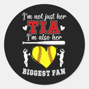 Her Biggest Fan Softll Tia Of A Softll Player Tia  Classic Round Sticker