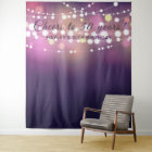 Her Birthday Photo Backdrop String Lights Purple