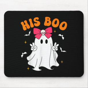 Her Boo &amp; His Boo Funny Matching Halloween Cou Mouse Pad