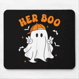 Her Boo &amp; His Boo Funny Matching Halloween Cou Mouse Pad