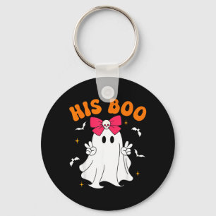 Her Boo His Boo Funny Matching Halloween Couples 1 Key Ring