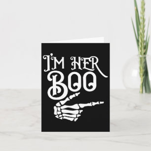 Her Boo Im His Ghoul Spooky Ghost Halloween Couple Card