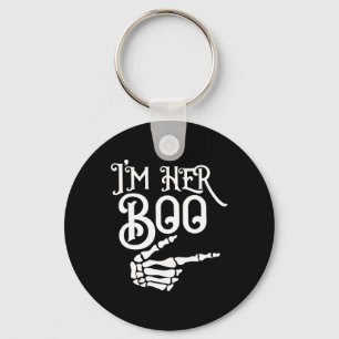 Her Boo Im His Ghoul Spooky Ghost Halloween Couple Key Ring