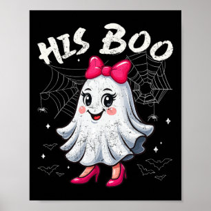 Her Boo Matching Couples Ghost Halloween Costumes  Poster