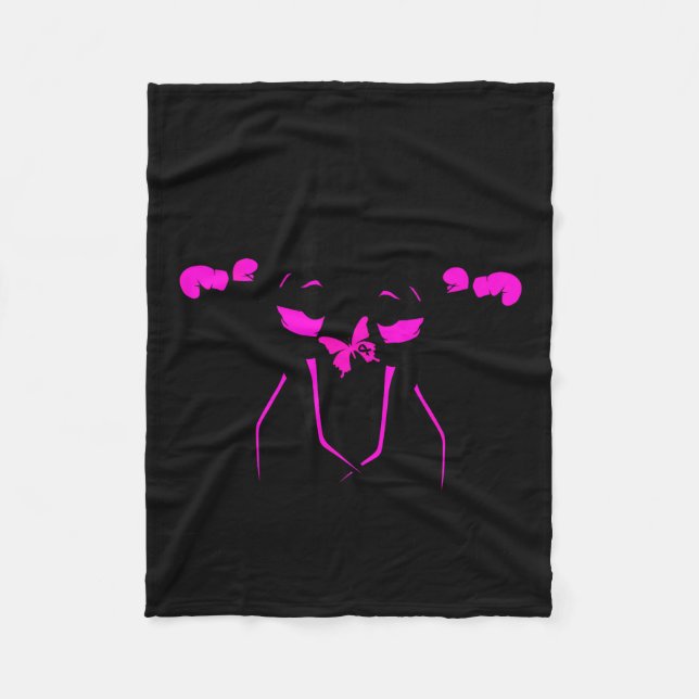 Her Breast Cancer Fight Is My Fight Friends Suprt  Fleece Blanket (Front)