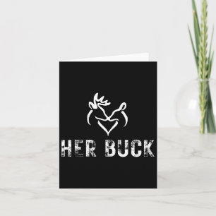 Her Buck Matching Hunting Couples Valentines Day F Card