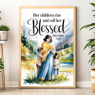 Her Children Rise Christian Wall Art for Women
