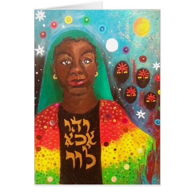 Her Coat of Many Colours Notecard (Front)