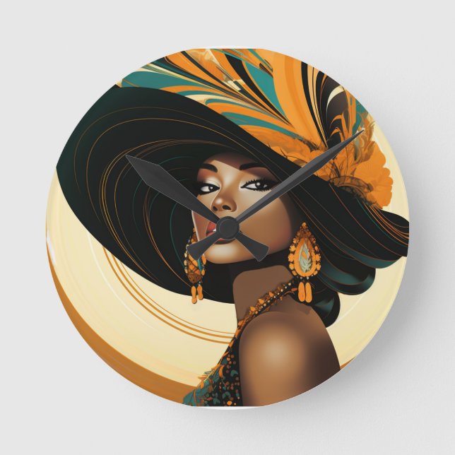 HER CROWN #2 ROUND CLOCK (Front)