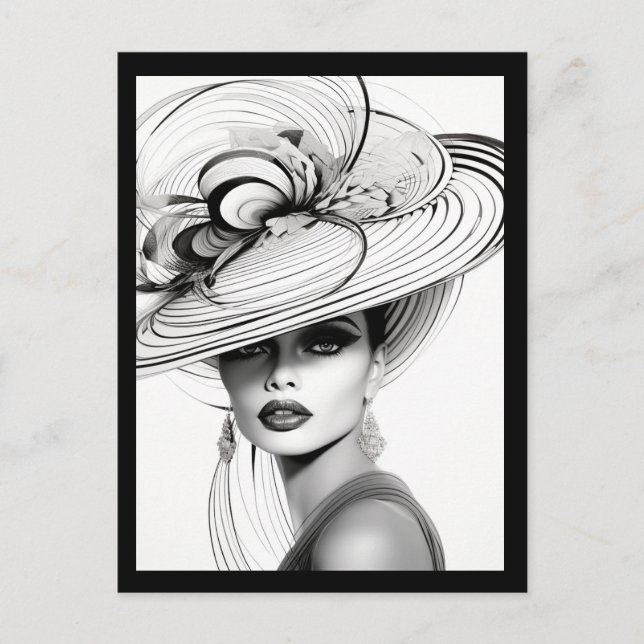 HER CROWN (BLACK AND WHITE) #2 POSTCARD (Front)